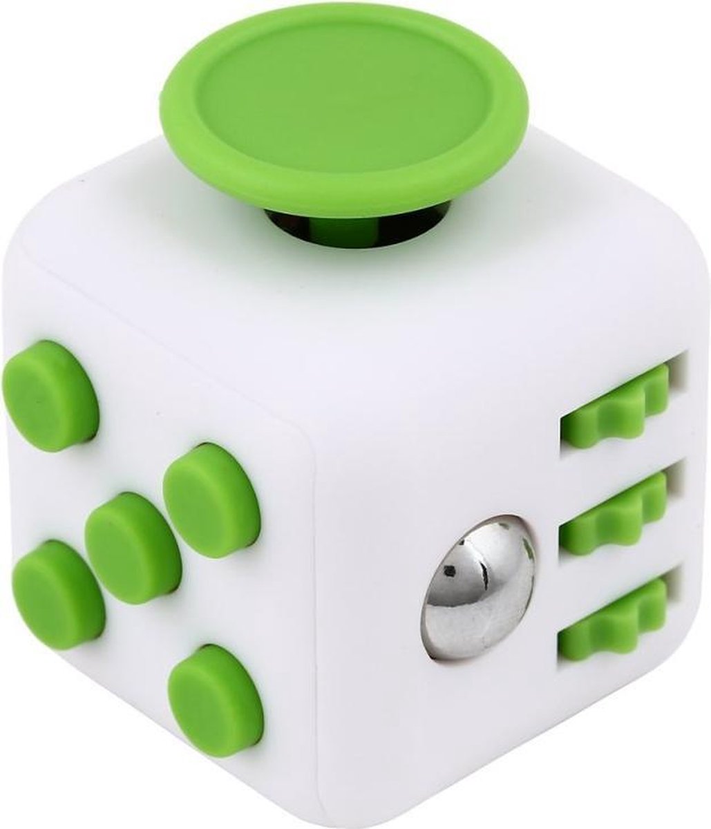 Kwalitatieve   Cube / FriemelKubus | Anti Stress Speelgoed |   Toy - Wit-Groen
